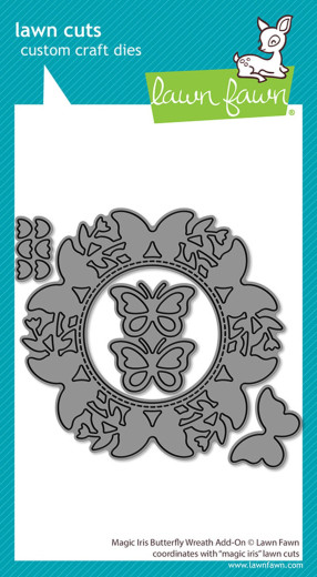 Lawn Cuts Dies - Magic Iris Butterfly Wreath Add-On Stand-Alone