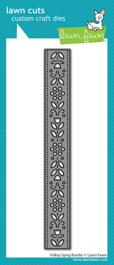 Lawn Cuts Dies - Folksy Sprig Border Stand-Alone