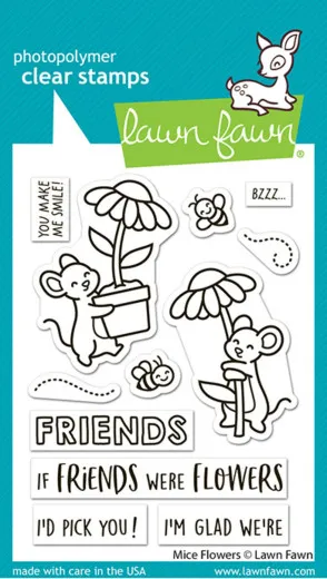 Clear Stamps - Mice Flowers