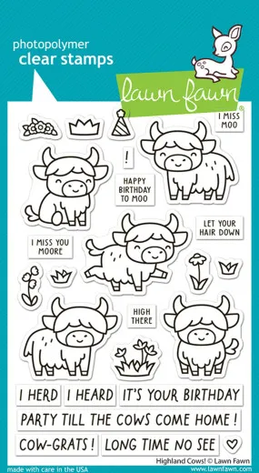 Clear Stamps - Highland Cows!