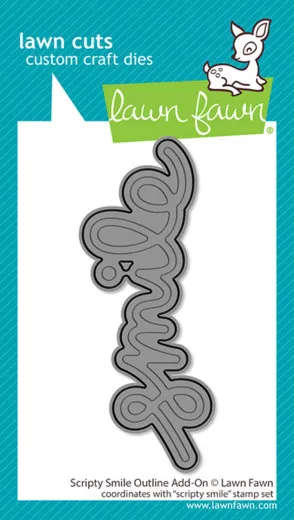 Lawn Cuts Dies - Scripty Smile Outline Add-On