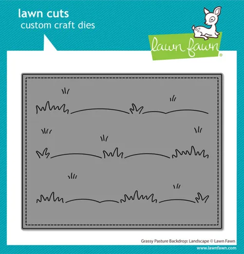 Lawn Cuts Dies - Grassy Pasture Backdrop Landscape Stand-Alone