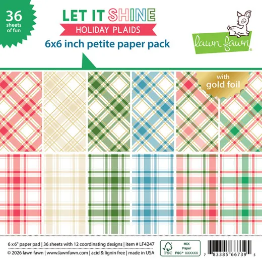 Let It Shine Holiday Plaids - 6x6 Paper Pad