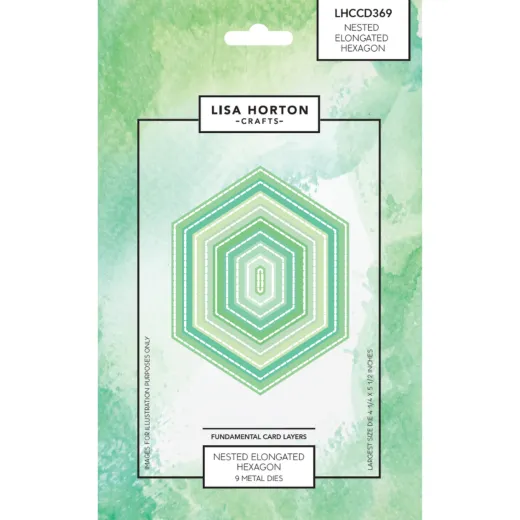 Lisa Horton Crafts - Fundamentals Die Set - Nested Elongated Hexagon