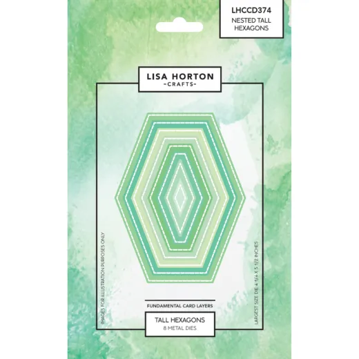 Lisa Horton Crafts - Fundamentals Die Set - Nested Tall Hexagons