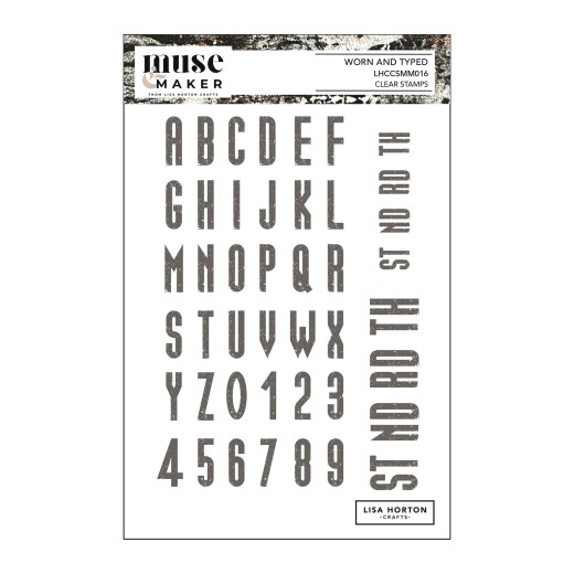 Lisa Horton Crafts - Clear Stamp Set - Muse & Maker - Worn and Typed