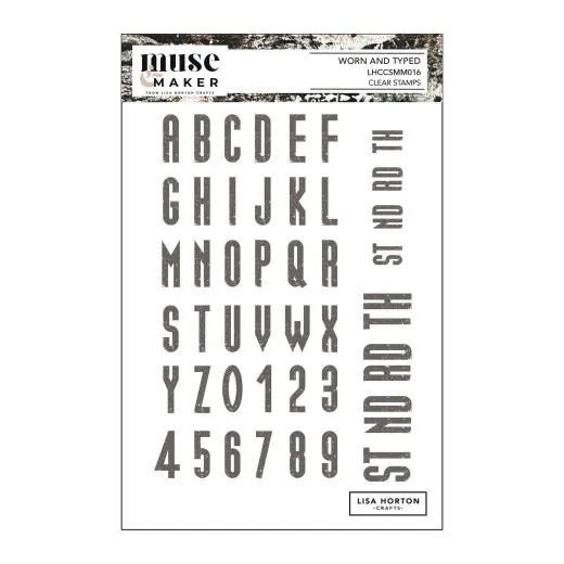 Lisa Horton Crafts - Clear Stamp Set - Muse & Maker - Worn and Typed