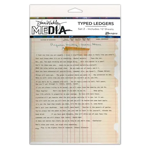 Dina Wakley Media Typed Ledgers Set 2