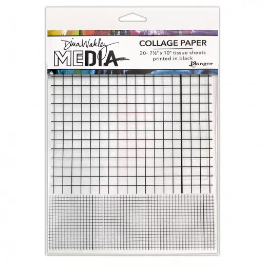 Dina Wakley Media Collage Tissue Paper - Grid