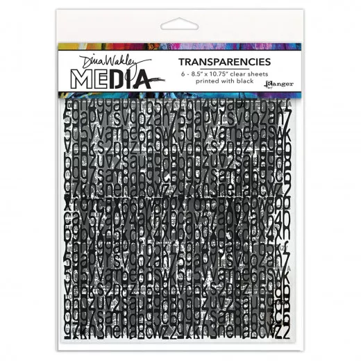 Dina Wakley Media Transparencies - Typography Set 2