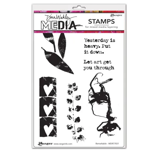 Dina Wakley Media Cling Stamps - Remarkable