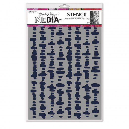 Dina Wakley Media Stencils - Dash Columns