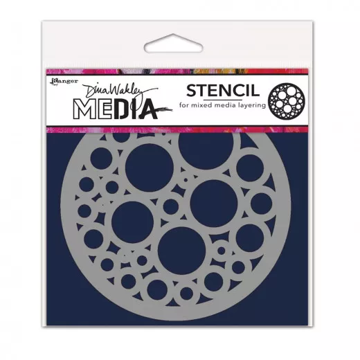 Dina Wakley Media Stencils - Bubbles Coaster