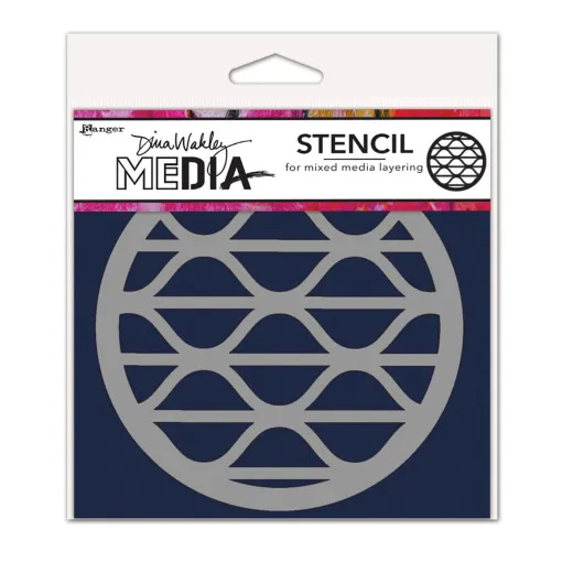 Dina Wakley Media Stencils - Groovy Coaster