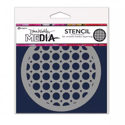 Dina Wakley Media Stencils - Rattan Coaster