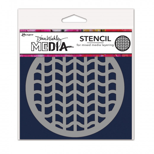 Dina Wakley Media Stencils - Tire Tracks Coaster