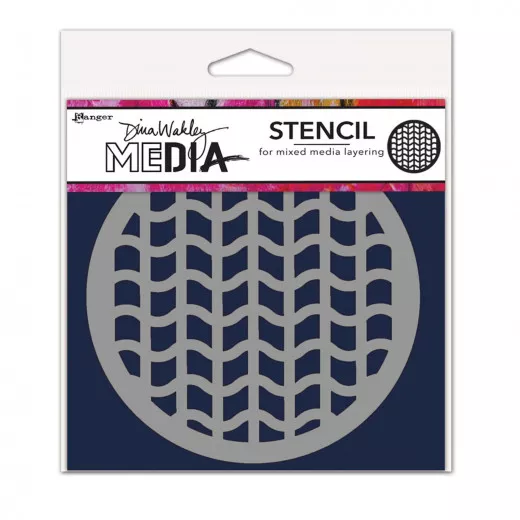 Dina Wakley Media Stencils - Tire Tracks Coaster