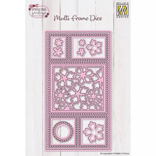 Multi Frame Die - Springtime Greetings - Slimline Flowers