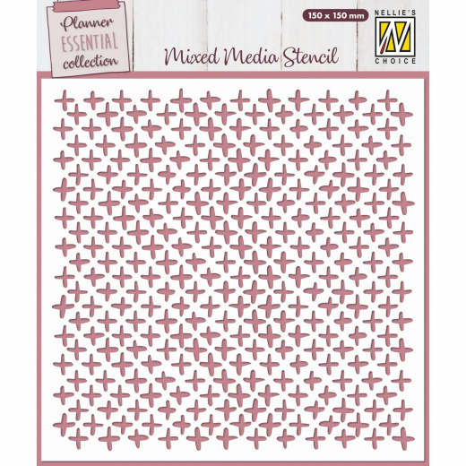 Mixed Media Stencil - Planner Essentias - Plus Signs