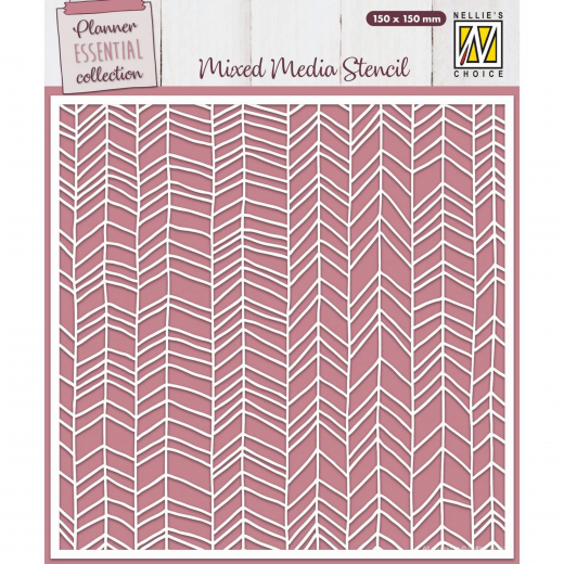 Mixed Media Stencil - Planner Essentias - Chevron