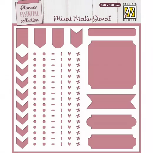 Mixed Media Stencil - Planner Essentias - Journal