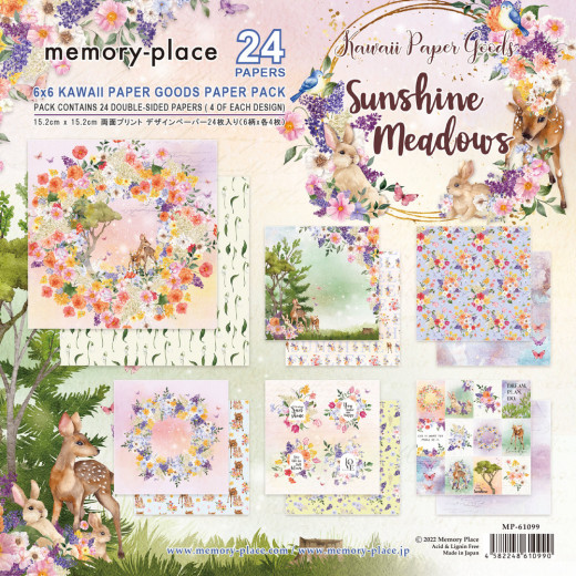 Memory Place Kawaii Paper Goods - Sunshine Meadows 6x6 Paper Pack