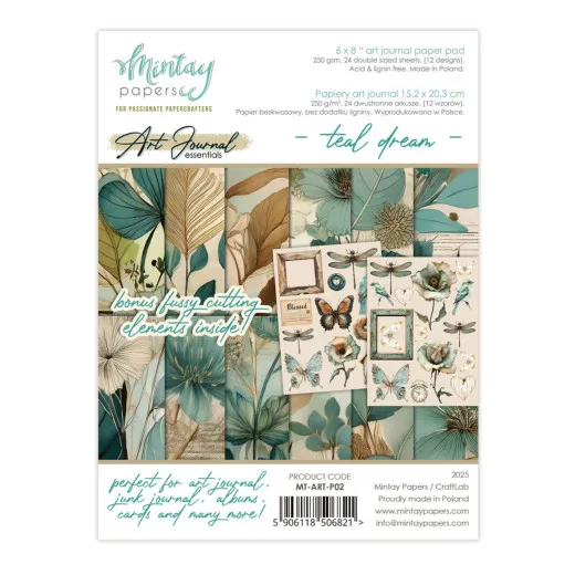 Teal Dream - 6x8 Art Journal Paper Pad