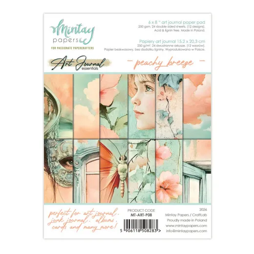 Peachy Breeze - 6x8 Art Journal Paper Pad
