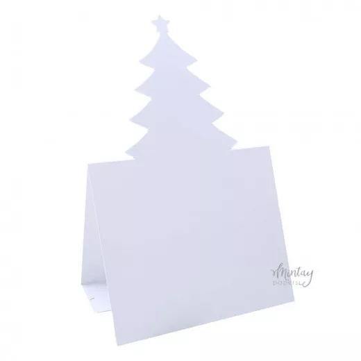 Mintay - Basic Christmas Tree Card Base - Weiß