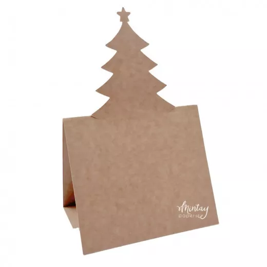 Mintay - Basic Christmas Tree Card Base - Kraft