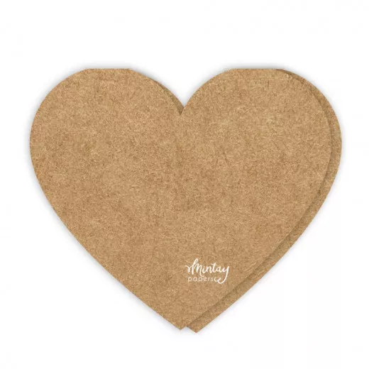 Mintay - Card Base - Heart - Kraft