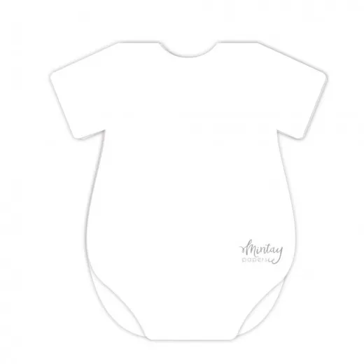 Mintay - Card Base - Baby Onesie - Weiß