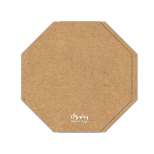 Mintay - Card Base - Basic Octagon - Kraft