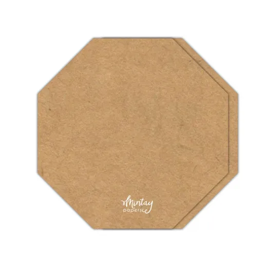 Mintay - Card Base - Basic Octagon - Kraft