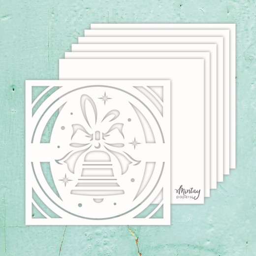 Mintay - 8x8 Chippies Album Base - Xmas Bell