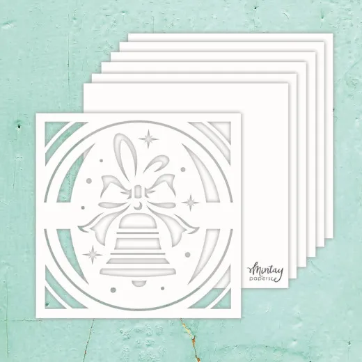 Mintay - 8x8 Chippies Album Base - Xmas Bell