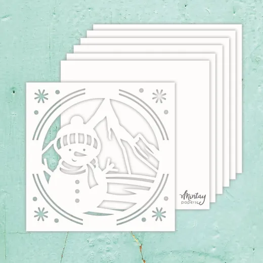 Mintay - 8x8 Chippies Album Base - Snowman