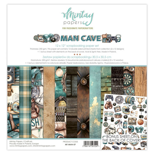 Mintay - Man Cave - 12x12 Paper Pad
