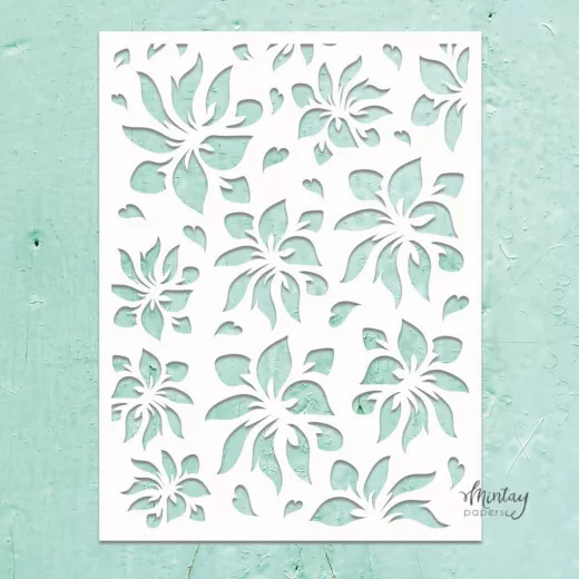 Mintay Kreativa 6x8 Stencil - Hibiscus