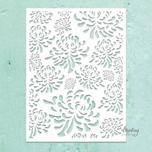 Mintay Kreativa 6x8 Stencil - Chrysanthemum