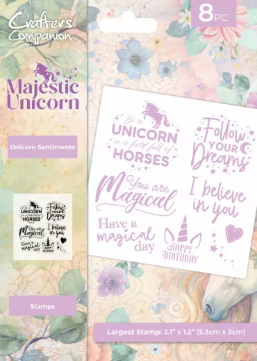 Clear Stamps - Majestic Unicorn - Unicorn Sentiments