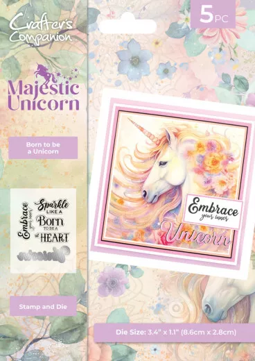 Clear Stamp & Cutting Die - Majestic Unicorn - Born to be a Unicorn