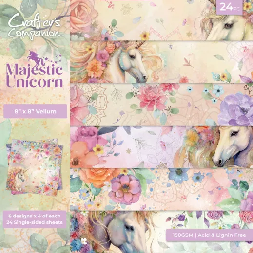 Majestic Unicorn - 8x8 Vellum Pad