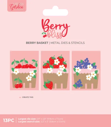 Metal Die & Stencil Set - Berry Bliss - Berry Basket by Nature's Garden