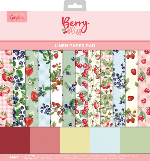 Berry Bliss - 12x12 Paper Pad - Vintage Berries by Nature's Garden
