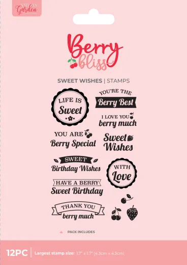 Clear Stamps - Berry Bliss - Sweet Wishes by Nature's Garden