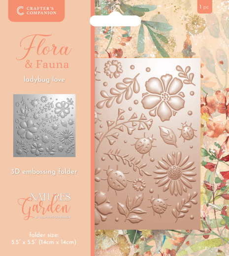 3D Embossing Folder - Flora & Fauna - Ladybug Love