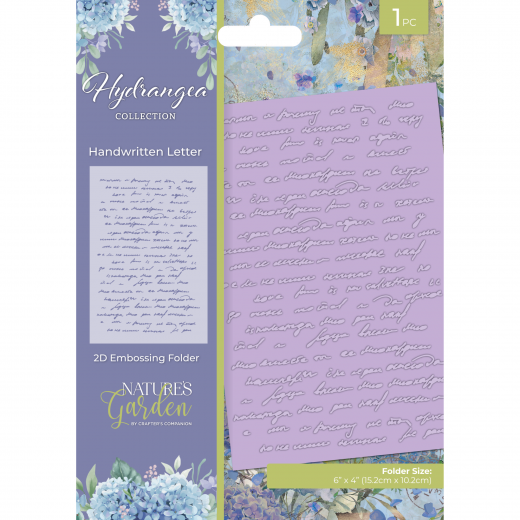 Embossing Folder - Hydrangea - Handwritten Letter