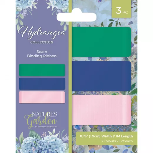 Seam Binding Ribbon - Natures Garden - Hydrangea