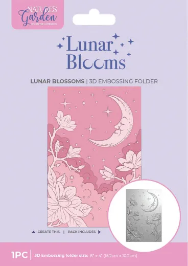 3D Embossing Folder - Lunar Blooms - Lunar Blossoms